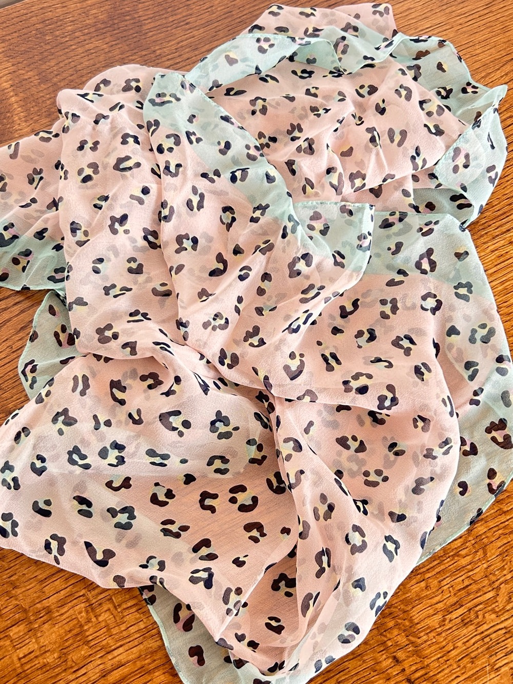 100% SILK LEOPARD PRINT SCARF